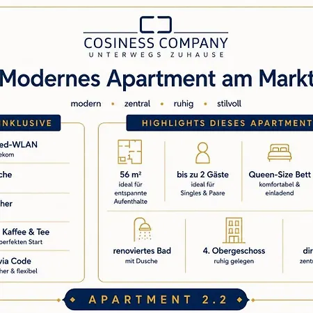 Nr 2 Modernes In Historischer Marktplatzlage 56 Qm # Cosiness Company 22 * Schwerin (Mecklenburg-Vorpommern)